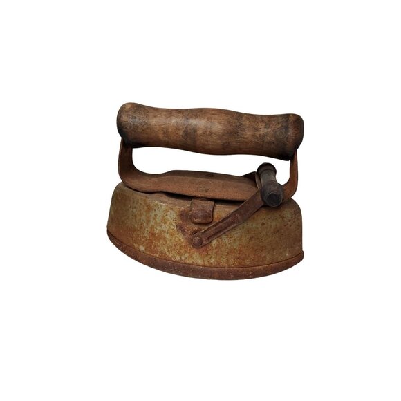 antique 1890s primitive sad iron tverdahl-johnson company. - Picture 4 of 5